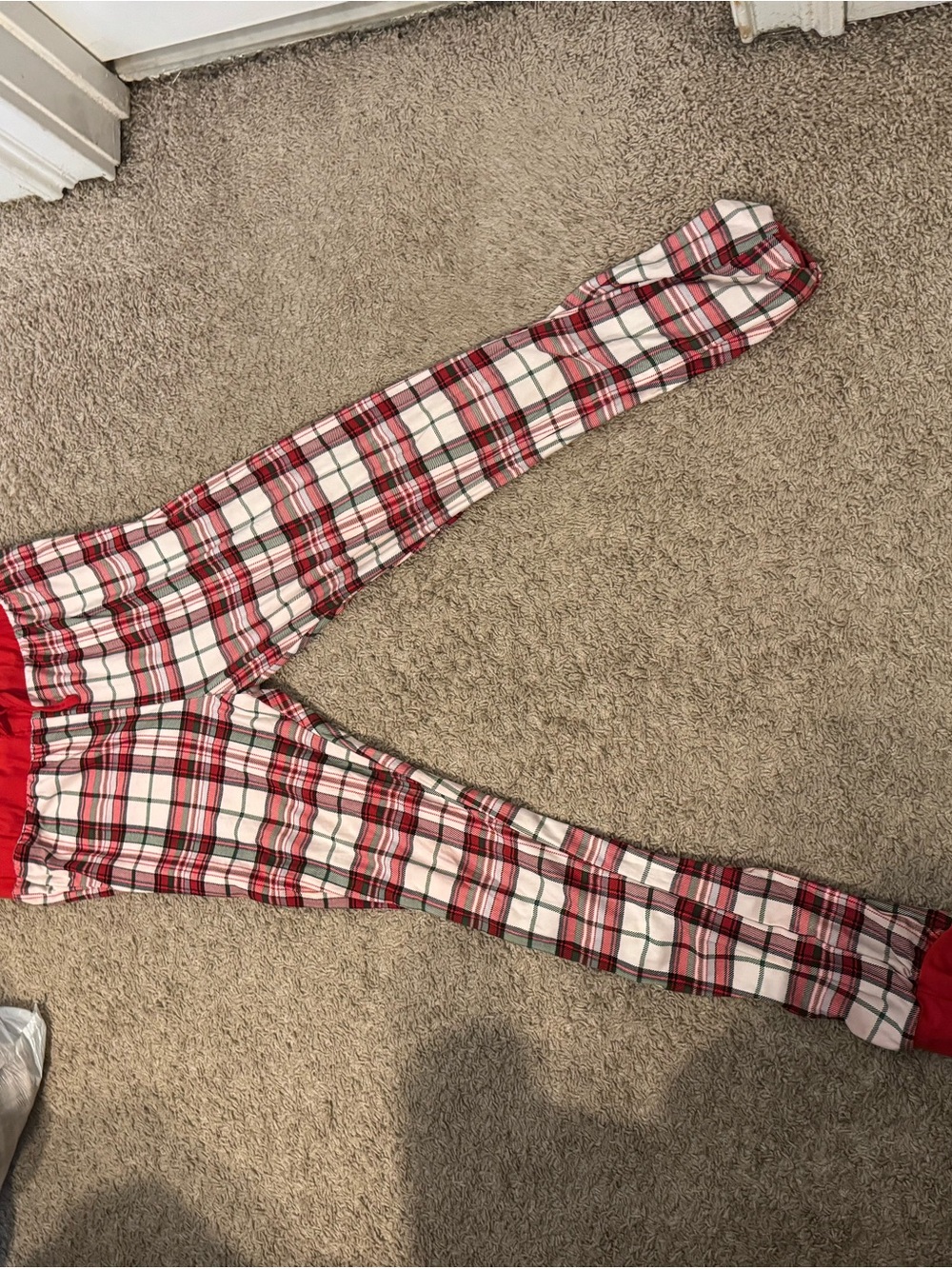 Red & White Plaid Lounge Pants